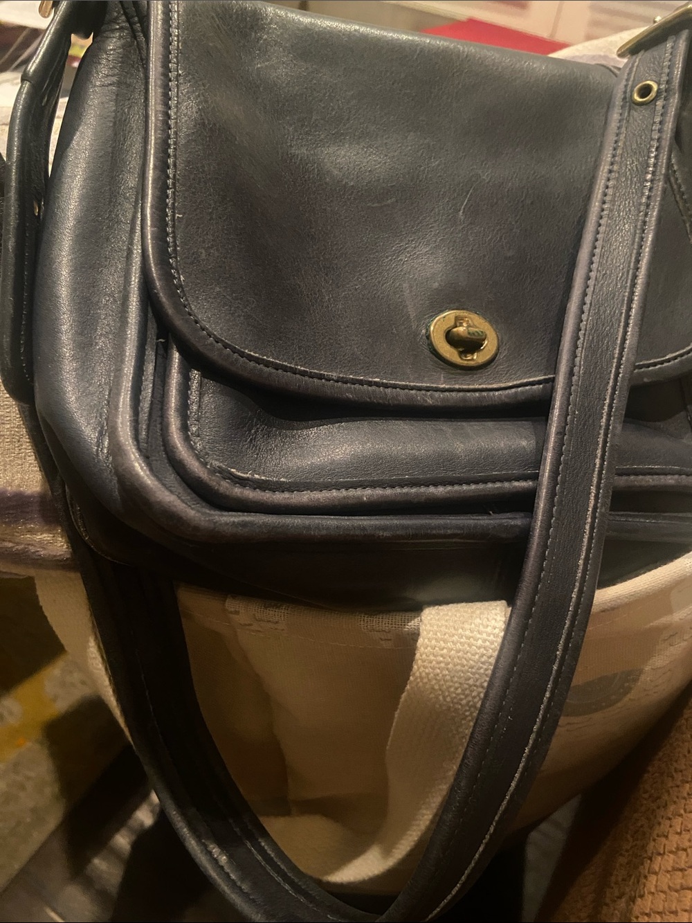 Coach Leather Crossbody purse with Turn-Lock